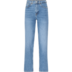 Selected SlfMarie HW Straight Mid Jeans - Blu