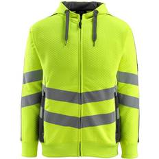 Mascot Workwear Corby Zipped Sweatshirt, Hi-Vis Yellow/Dark Anthracite