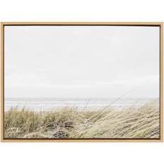 Framed Art Kate and Laurel 23" x 33" Sylvie East Beach Framed Canvas by Amy Peterson Natural All Things Decor Framed Art