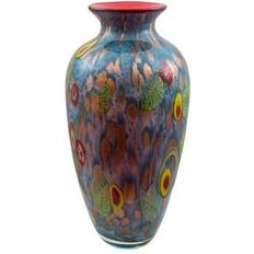 Vases Dale Tiffany Dale Tiffany 14.25 Multi-color Glass Round Vase