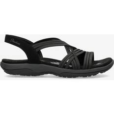 Skechers reggae slim Skechers Womens Reggae Slim Simply Stretch Sandals Black