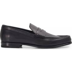 Santoni Leather Penny Loafers