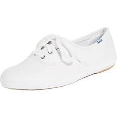 Keds Dam Champion Leather Lace Up Sneakers - Bianco/Vitt Läder