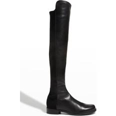 Suede - Women High Boots Stuart Weitzman 5050 Over-The-Knee Boot, Nappa Leather - Black