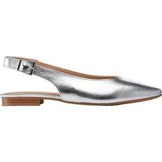 Extra wide width womens shoes Ellos Extra Wide Width Women's Slingback Flats in Metallic (Size WW)