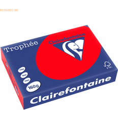 Punainen Kopiopaperit Clairefontaine Farvet Papir Trophée A4 160g Paino 1004