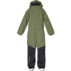 9-12M Overaller Isbjörn of Sweden Kid's Penguin Snowsuit - Moss Green (4700-09)