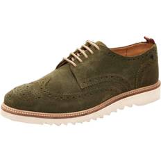 Grün - Unisex Derby Base London Mens Franco Suede Brogues (10 UK) (Taupe)