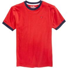 Tommy Hilfiger Boys' Short Sleeve Ringer Crew Neck T-shirt - Ken Regal Red