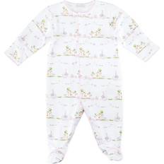 9-12M - Girls Nightwear Children's Clothing Kissy Kissy Noah's Ark Printed Footie Pajamas