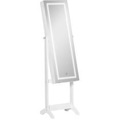 Mirrored Jewellery Cabinet - White