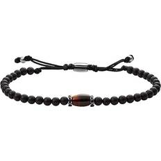 Schmuck Fossil Men Stainless Steel and Leather Bracelet