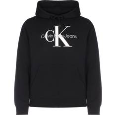 Calvin Klein Monogram Hoodie - Lysegrå/Sort/Hvid