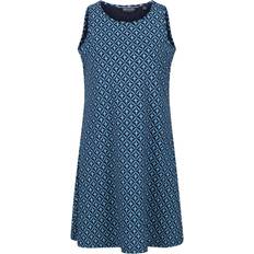 Long Sleeves Dresses Regatta Womens/Ladies Kaimana Tile Swing Dress (Navy) Cotton