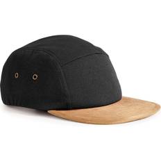 Beechfield Suede Peak Panel Baseball Cap (One Size) (Black)