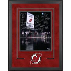 Fanatics New Jersey Devils 2000 Stanley Cup Champions Deluxe Framed Autographed Banner Raising Photograph with Signatures 1999-2000