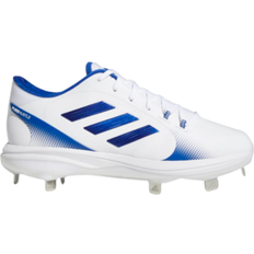 White - Women Baseball Shoes adidas Purehustle 2.0 Cleats W - Cloud White/Royal Blue/Silver Metallic