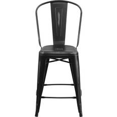 Furniture Flash Furniture Distressed Bar Stool 40.2"