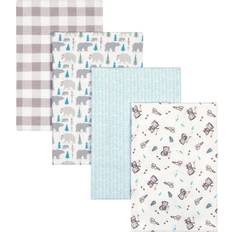 Flannel Baby Blankets Bear 4-pack
