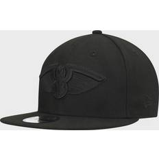 New Era New Orleans Pelicans Black On Black 9FIFTY Snapback Cap Sr