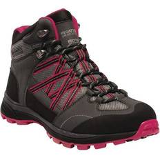 Polyurethane - Women Hiking Shoes Regatta Samaris Ii Isotex WP Mid W - Black/Pink