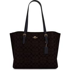 Coach Mollie Tote In Signature Canvas - Gold/Brown/Black