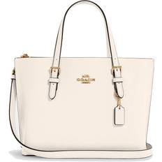 Leather - White Totes & Shopping Bags Coach Mollie Tote 25 - Gold/Chalk Light Saddle