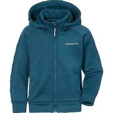 Removable Hood Fleece Garments Children's Clothing Didriksons Corin Kid's Full-zip - Dive Blue (504394-445)