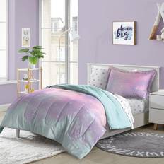 Bed Set Dream Factory Twilight 5-Piece Reversible Twin Comforter Set In Pink Twin