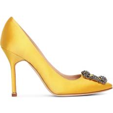 Manolo Blahnik Hangisi 105 Satin - Yellow