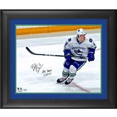 Nhl 25 Fanatics Vancouver Canucks Brock Boeser Framed Autographed NHL Debut Skating Photograph with NHL Debut 3/25/17 Inscription