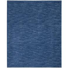 Solid Colors Carpets & Rugs Nourison Essentials NRE01 Blue 83.976x120"