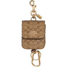 Coach Women Bag Accessories Coach Multi Attachments Case Bag Charm in Signature Canvas - Gold//Khaki