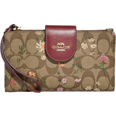 Coach Tech Wallet In Signature Canvas - Gold/Khaki Multi