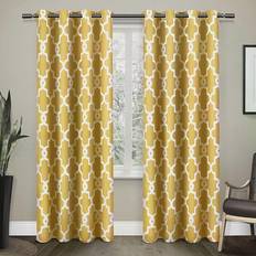 Exclusive Home Ironwork Sateen Woven Blackout Window Curtains 132.08x274.32cm