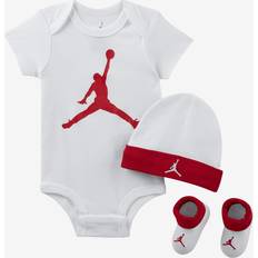 Poliéster Otros Conjuntos Nike Baby Jordan Box Set 3-Piece - White/Gym Red (HA5105-100)