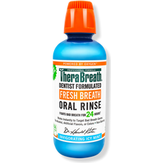 Alcohol-Free Toothbrushes, Toothpastes & Mouthwashes TheraBreath 24-Hour Fresh Breath Oral Rinse Invigorating Icy Mint 473ml