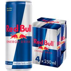 Bebida Energética Bebidas Deportivas y Energéticas Red Bull Bebida Energética Energy Drink 250 ml Guaraná 4 Unidades Azul 4 pcs