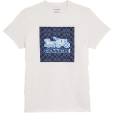 Coach Women T-shirts Coach Horse And Carriage Signature T-shirt - White