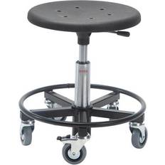 Taburet med hjul Global Montørstol sigma 400rs taburet med stålbase og fodring samt letløbende hjul sædehøjde 47-66 cm