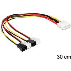 DeLock Adapterkabel fra MOLEX til 4x 2 pin fan