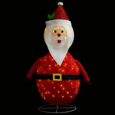 Illuminazioni vidaXL Figura Decorativa Babbo con LED Tessuto Lusso 90 cm Albero di Natale