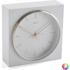 Gris Relojes de Mesa BigBuy Home Sobremesa Gris 16.5x16.5 cm Reloj de Mesa