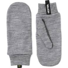 Femme Moufles Hestra Merino Touch Point Gants intérieurs Gris