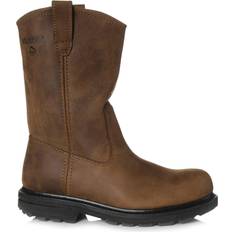 Wolverine Slip Resistant Steel Toe Work Boots - Brown