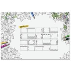 Sigel Adult Coloring HO580 Skriveunderlag Blanko Sort/hvid (B x H) 595 mm x 410 mm