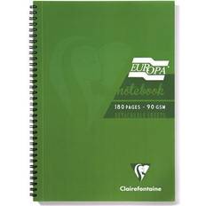 Europa Notebook 180 Pages A5 Green (5 Pack)