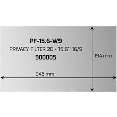 PORT Designs Skärmskydd PORT Designs Professional Filter för personlig integritet 15,6 tum bred