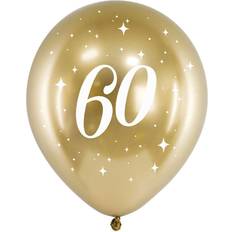 Hvid Latexballoner PartyDeco Balloner 60 År Guld