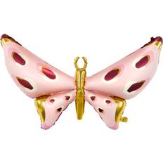 Pink Dyre- & Figurballoner PartyDeco Foil Balloons Butterfly 120x87cm